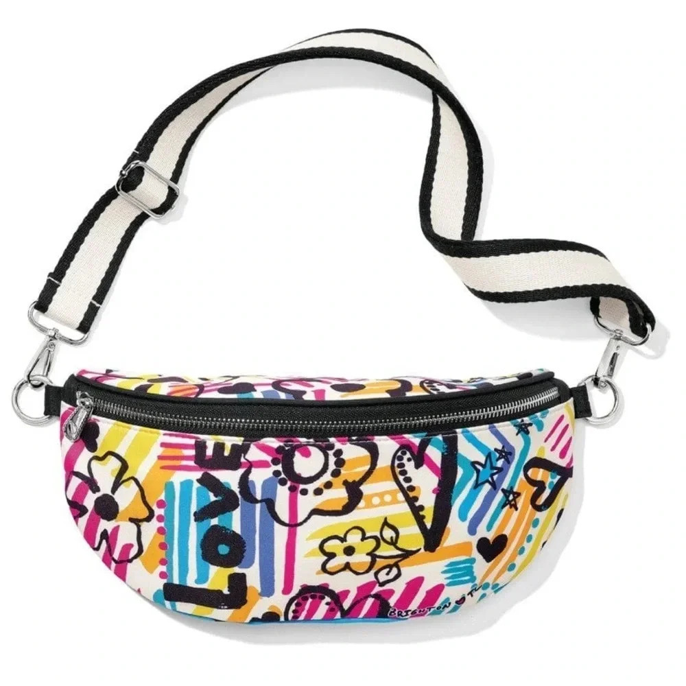 Brighton Graffiti Love Cross Body Belt Bag. Excellent condition. Retail $78